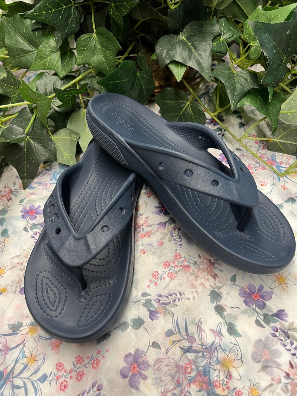 CROCS Navy Blue Slip-On Comfort Sandals